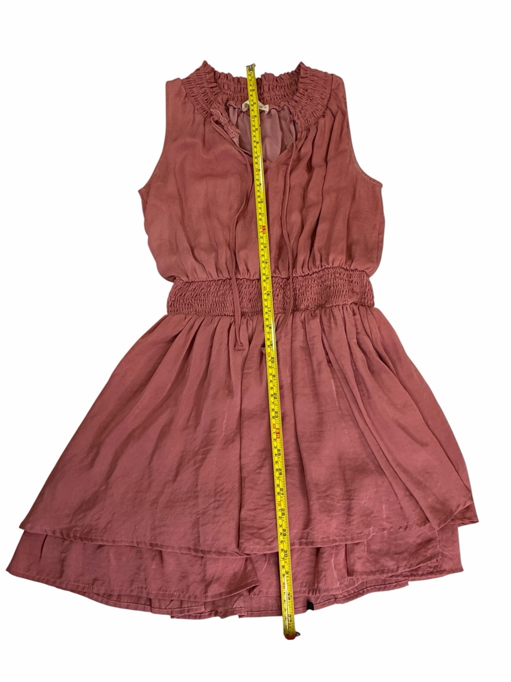 The Impeccable Pig Sleeveless Layered Mini Dress - Rose - Picture 7 of 7